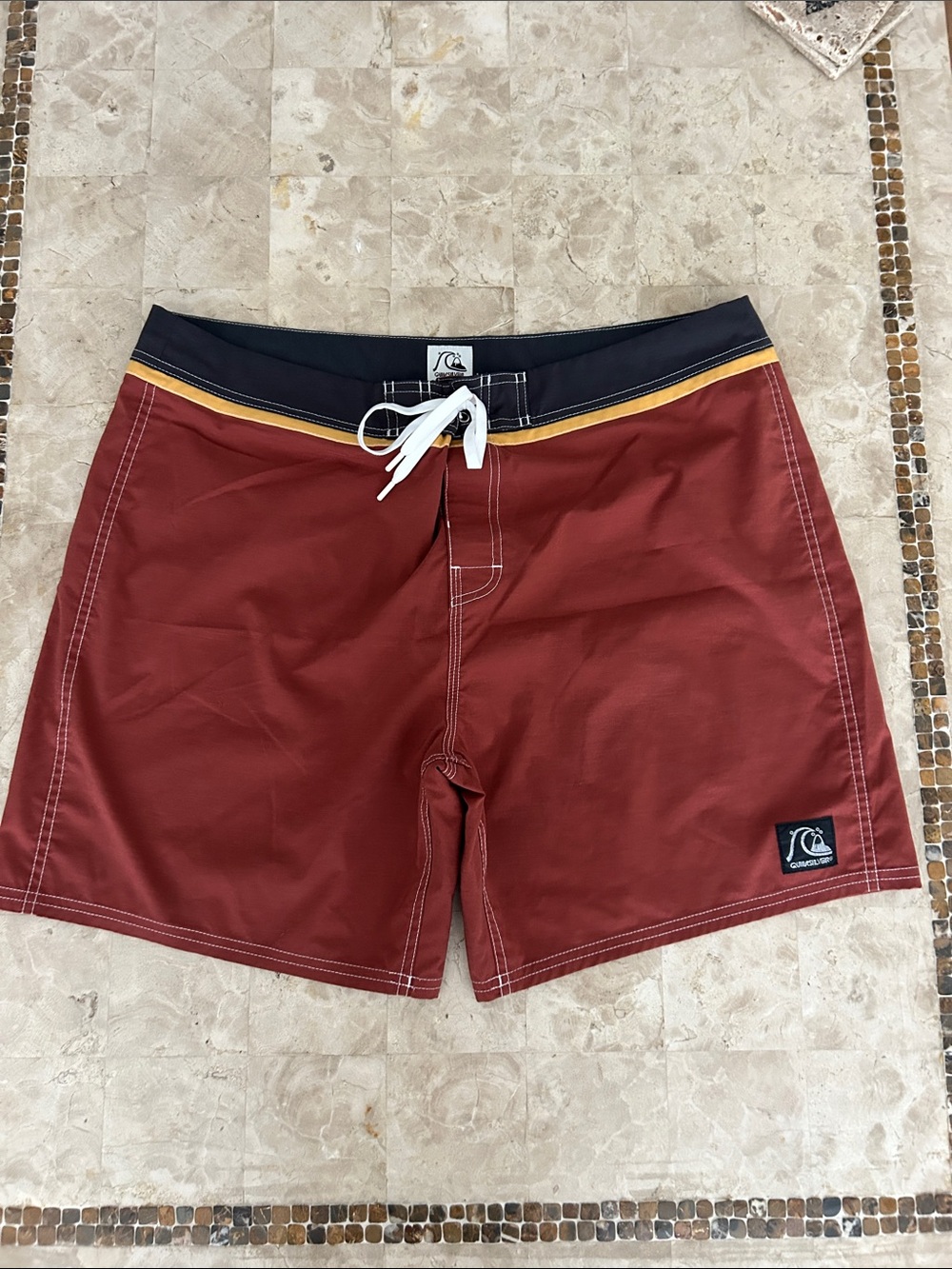 Quiksilver Boardshorts Swim Trunks Color Rust Men's Size 38